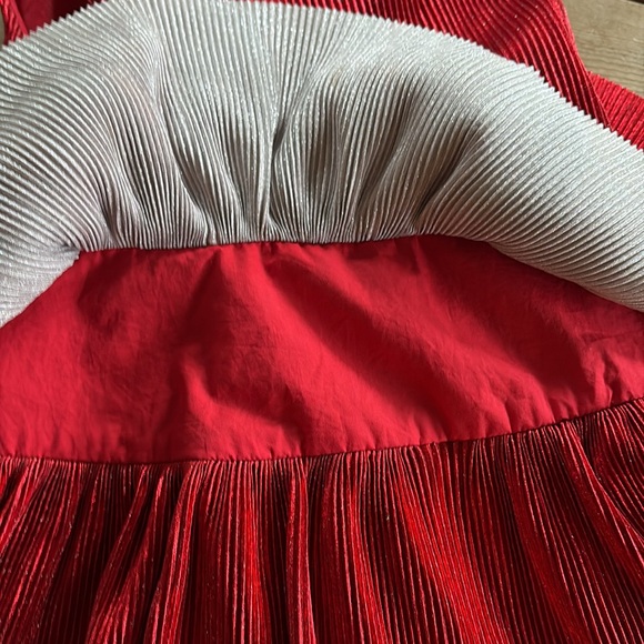 MiniBoden Red Shiny Tulle Dress 8/9 - Picture 4 of 10